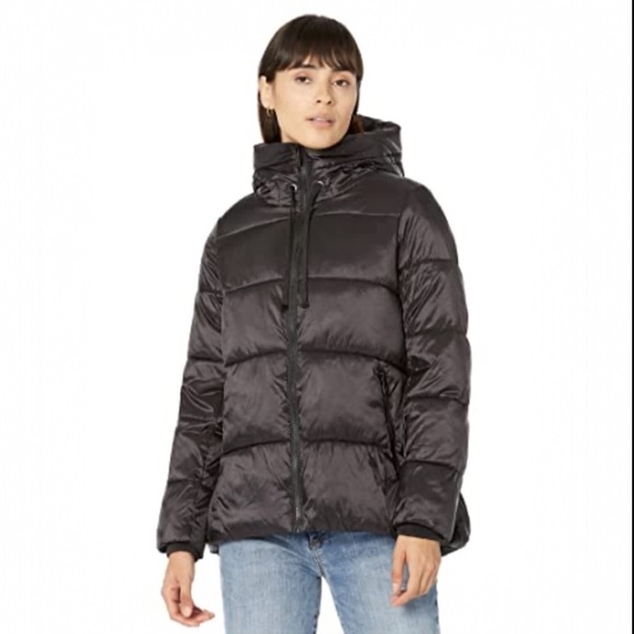 Sam Edelman Purple Quilted Hooded Funnel Collar Puffer Coat Jacket Women M 70839 - Picture 13 of 13